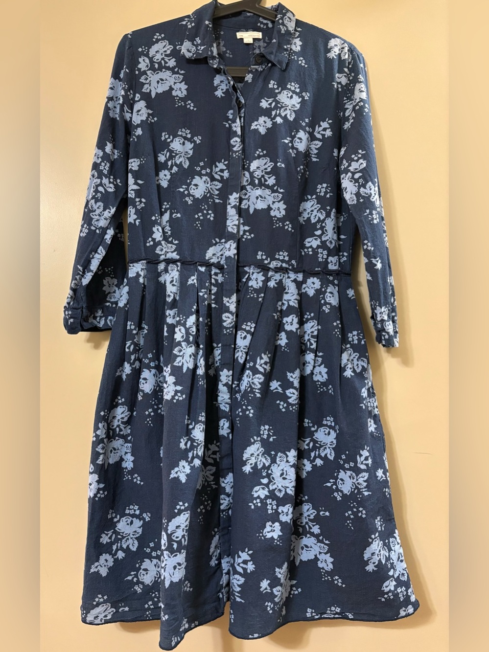 GAP Navy Blue Floral Button-Front Dress